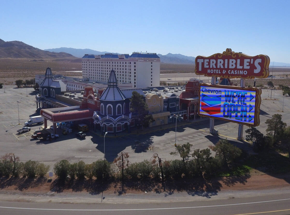 The closed down Terrible's hotel and casino shown on Wednesday, Feb. 16, 2022, in Jean. (Bizuay ...