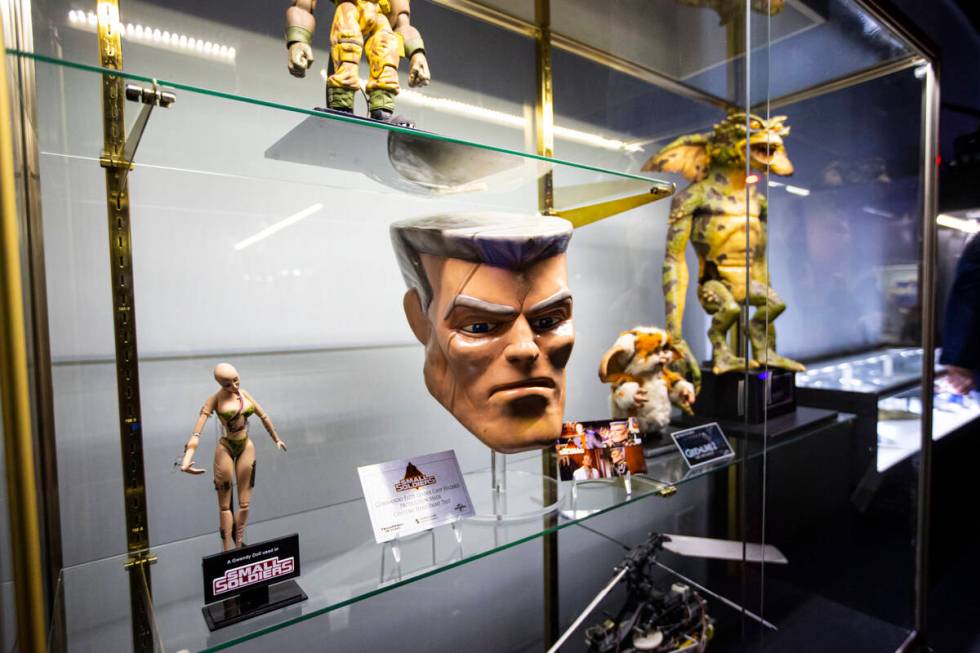 Props from the movie “Small Soldiers” are seen during a preview of The Movie Prop ...