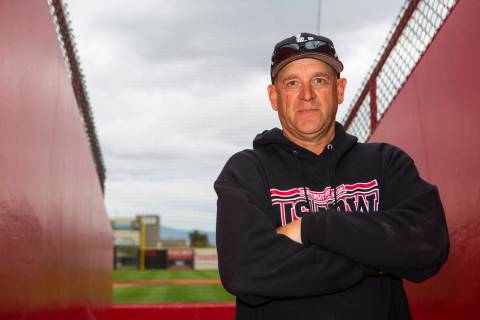 UNLV baseball coach Stan Stolte at Earl E. Wilson Stadium at UNLV in Las Vegas on Wednesday, Ma ...