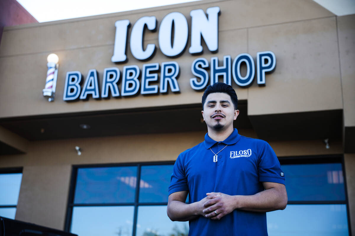 Francisco Carbajal outside Icon Barbershop, where he works as a barber while also running a raz ...