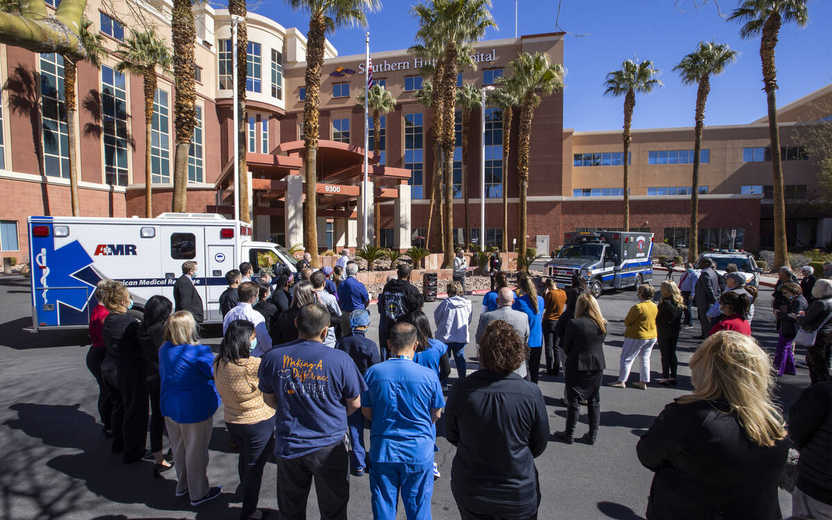 Hospital Chaplain Jerry Peterson with HOPE Chaplains speaks during a nondenominational citywide ...