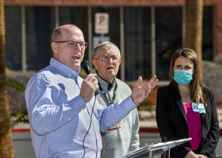 Spring Valley Baptist Church Pastor Ben Jameson thanks the staff and volunteers for their heart ...