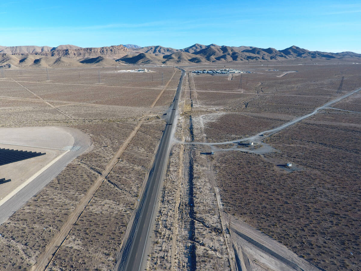 U.S. Route 93 in Nevada seen below on Thursday, Dec. 28, 2017 will soon have a new interchange ...