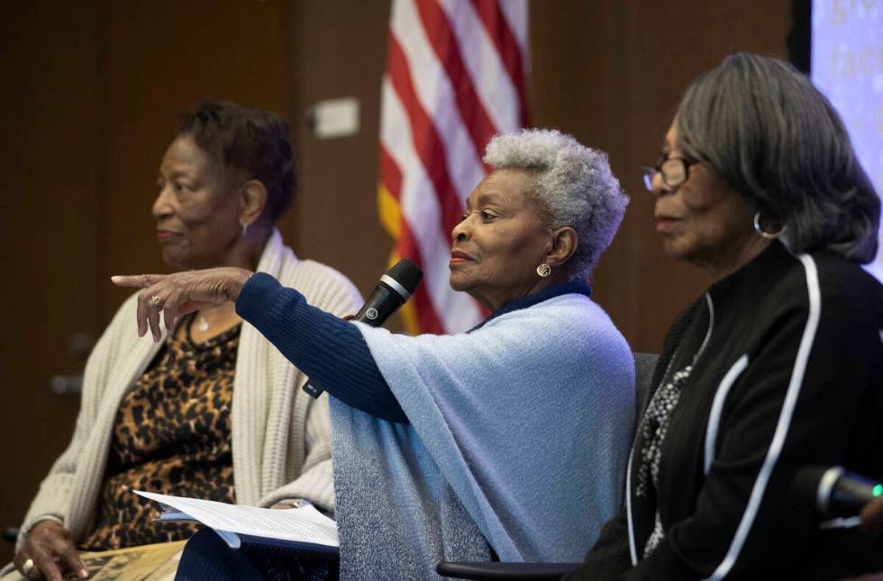 Moderator Claytee White speaks during “The Social Life of the Historic Westside" pa ...