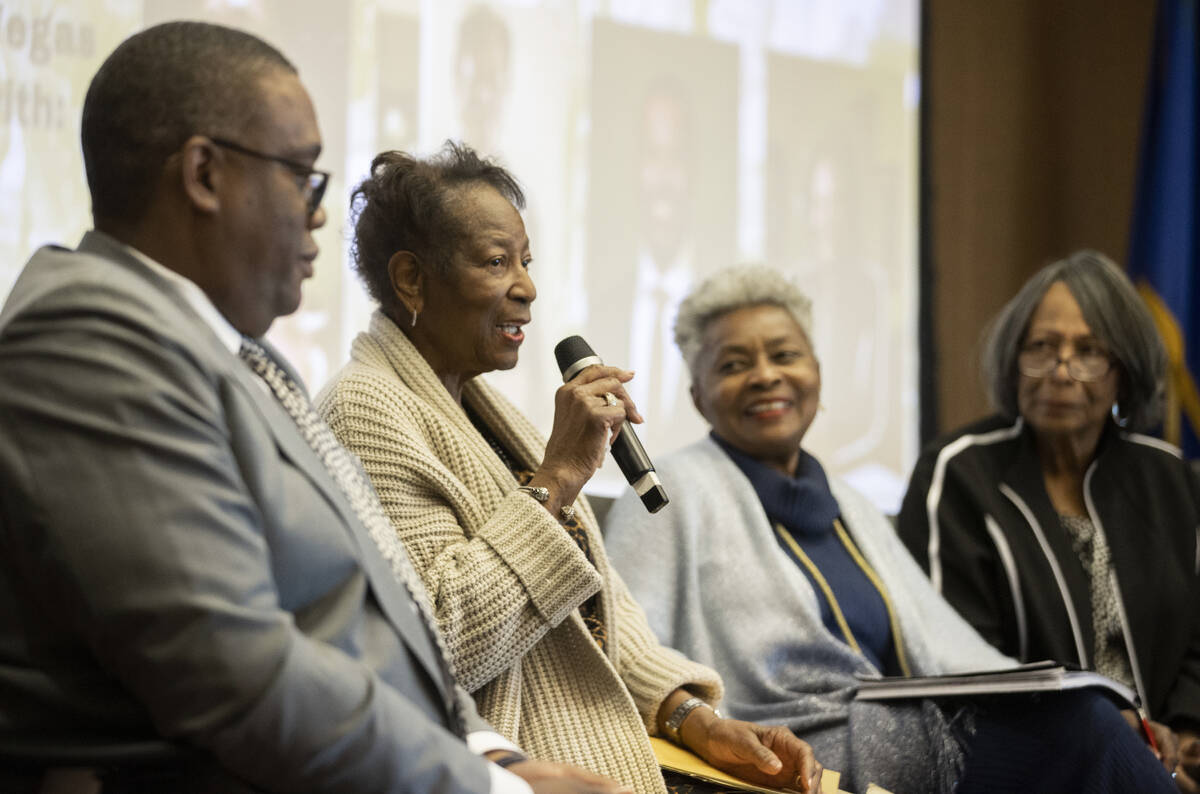 Community activist Ida Gaines speaks during “The Social Life of the Historic Westside&qu ...