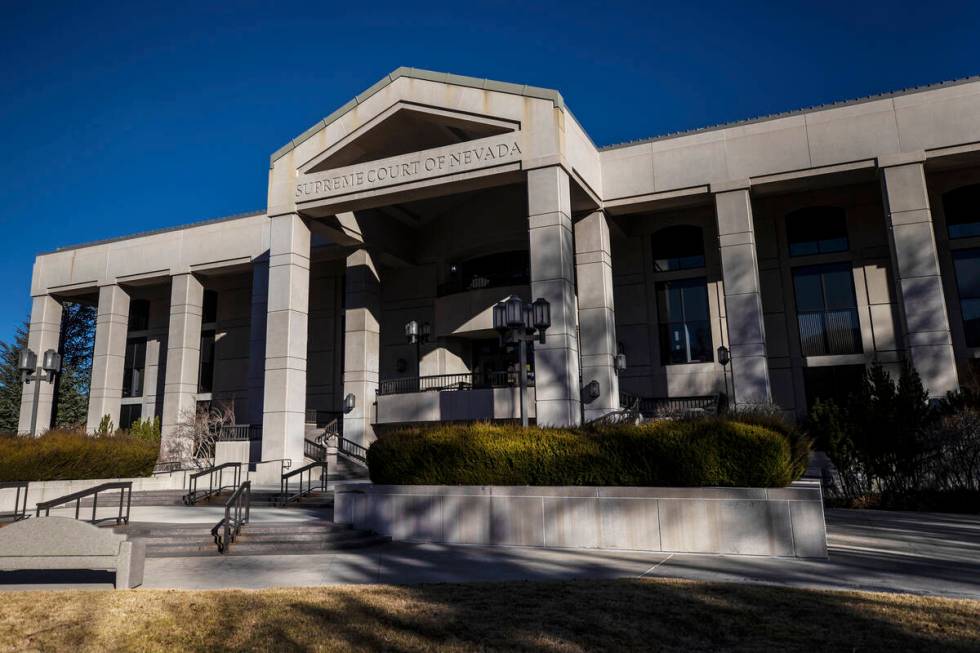The Supreme Court of Nevada at the state Capitol complex in Carson City. (Benjamin Hager/Las Ve ...
