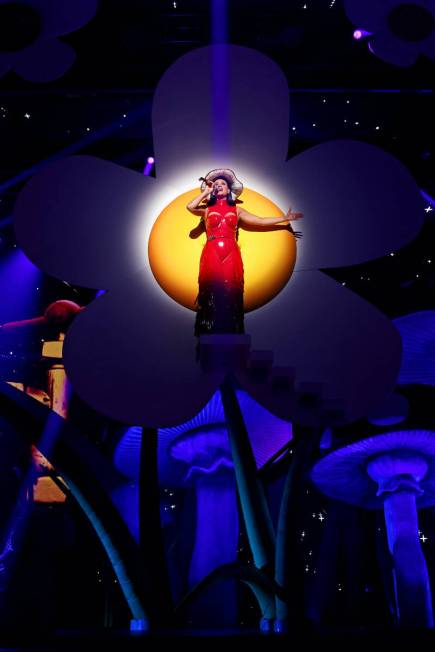 Katy Perry performs at Resorts World Las Vegas on December 29, 2021 in Las Vegas. (Photo by Joh ...