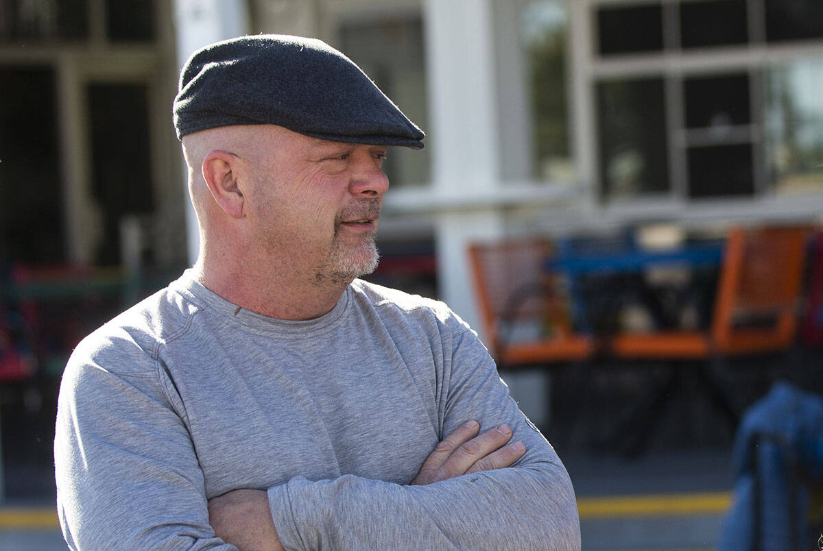 Rick Harrison outside of Gold & Silver Pawn in downtown Las Vegas on Saturday, Jan. 25, 2020. ( ...