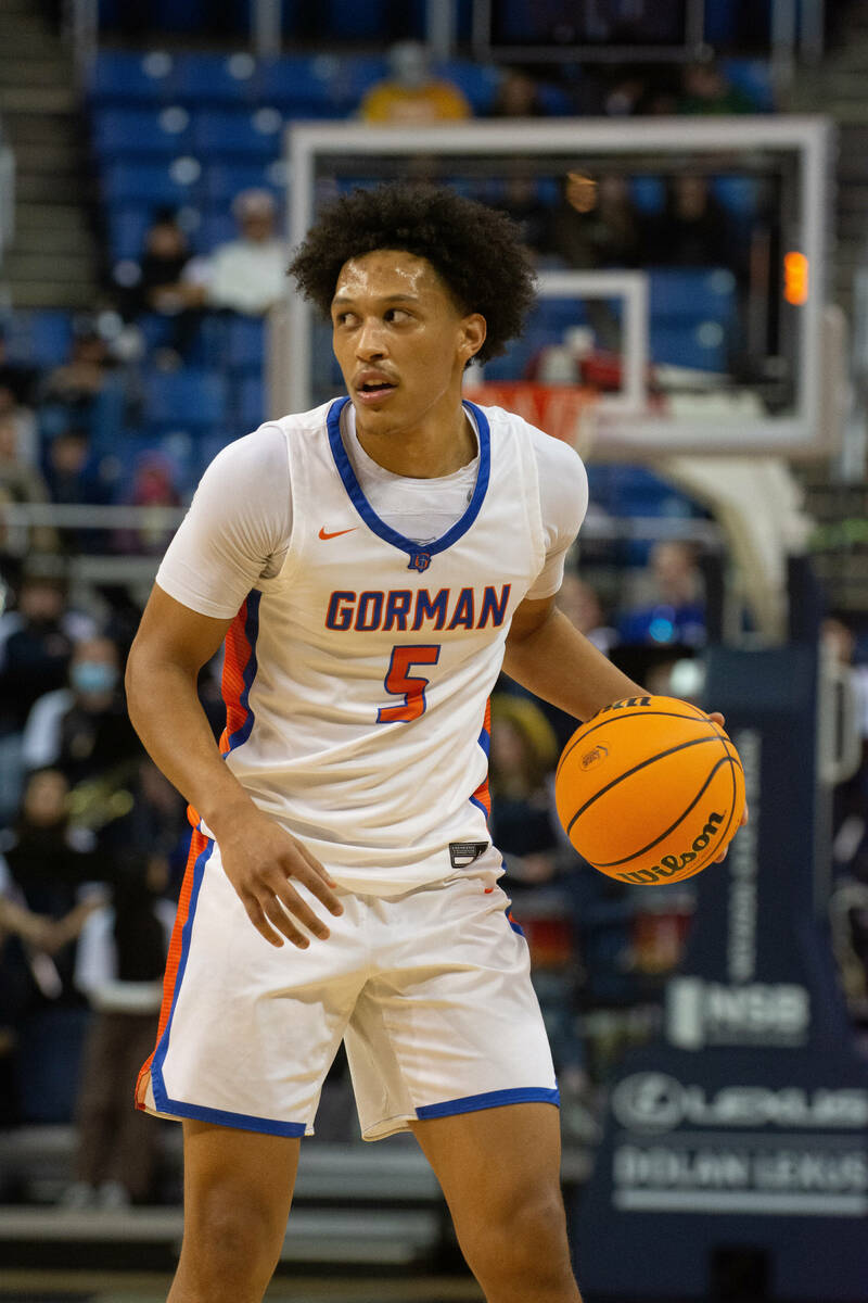 Bishop Gorman's Darrion Williams during the NIAA Class 5A boys basketball state semifinal again ...
