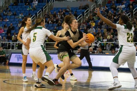 Spring Valley freshman Grace Knox during the NIAA Class 5A girls basketball state semifinal at ...