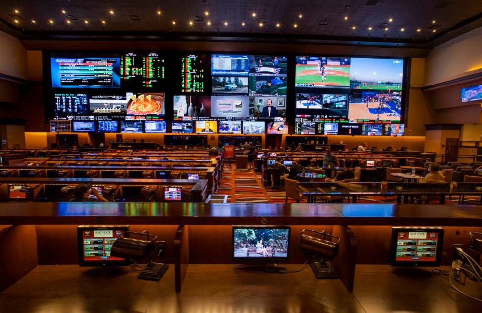 Plenty of seating is available in the Sports & Race Book at Red Rock Resort. (L.E. Baskow/Las V ...