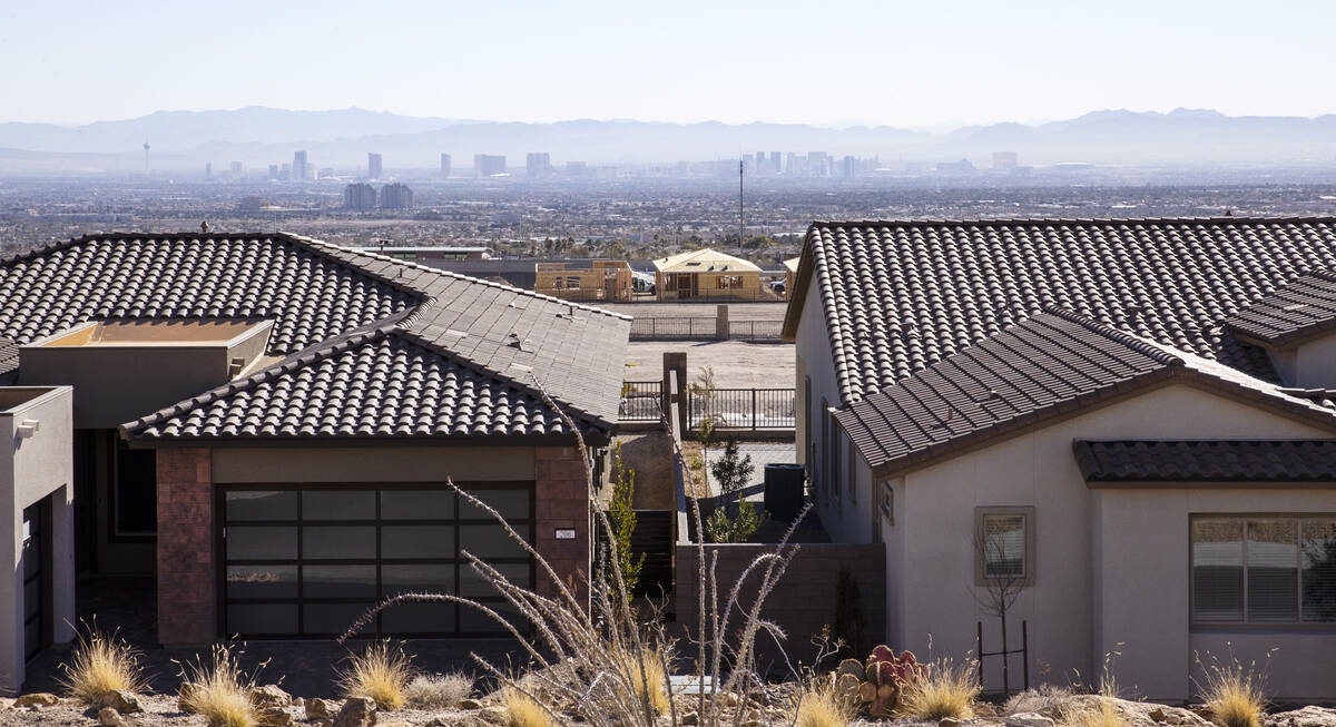 A new housing development, left, existing houses and the strip as seen from Far Hills Avenue on ...