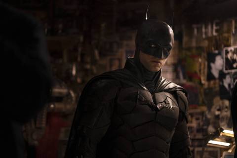 Robert Pattinson as Bruce Wayne in “The Batman.” (Jonathan Olley/Warner Bros. Pictures)