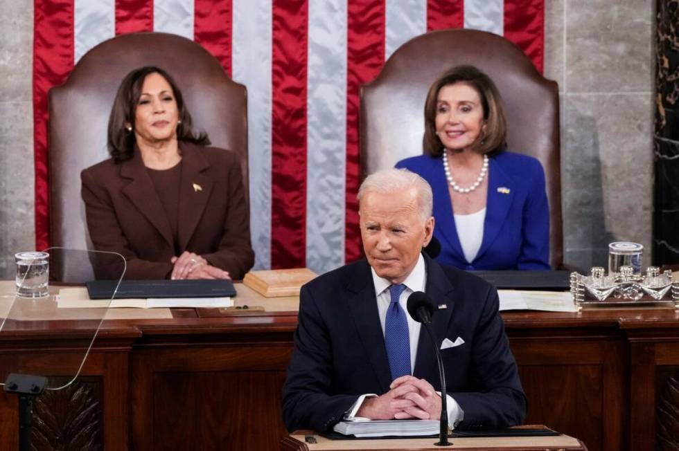 President Joe Biden delivers his first State of the Union address to a joint session of Congres ...