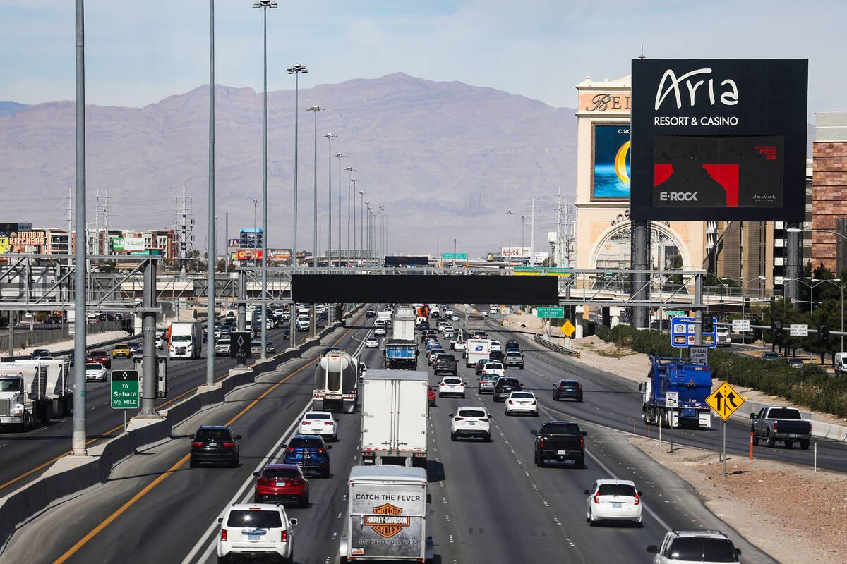 The blank dynamic messaging signs, off due to suspected vandalism, on Wednesday, March 2, 2022 ...