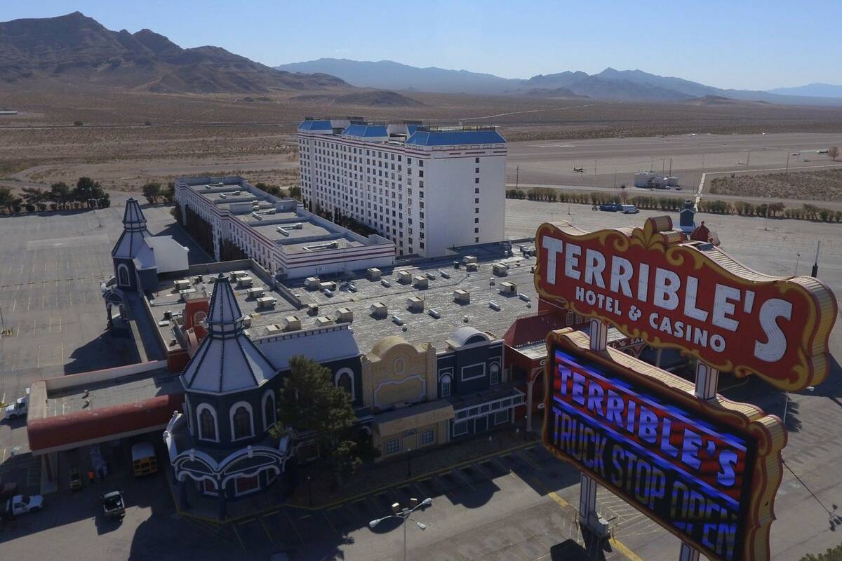 The closed down Terrible's hotel and casino shown on Wednesday, Feb. 16, 2022, in Jean. (Bizuay ...