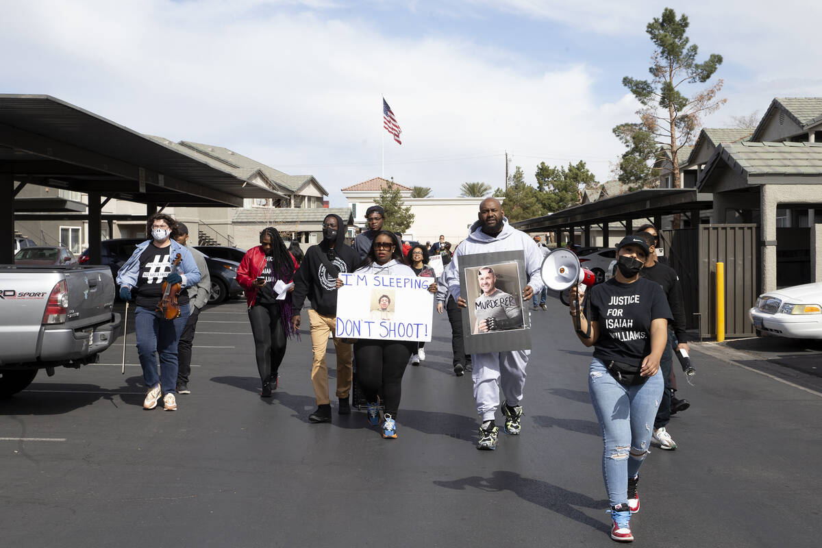 Activists, community members and the family of Isaiah Williams, who was shot and killed by Metr ...