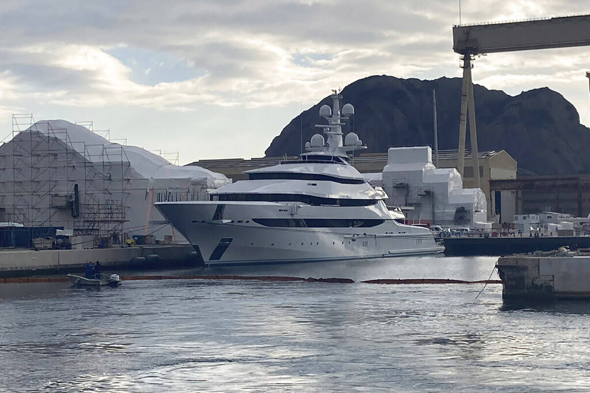 FILE - The yacht Amore Vero is docked in the Mediterranean resort of La Ciotat, France, Thursda ...