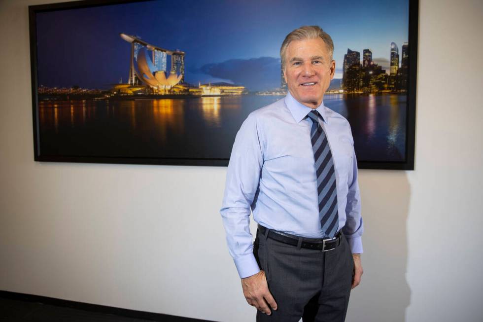 Las Vegas Sands CEO Rob Goldstein poses for a portrait at the company’s headquarters in ...