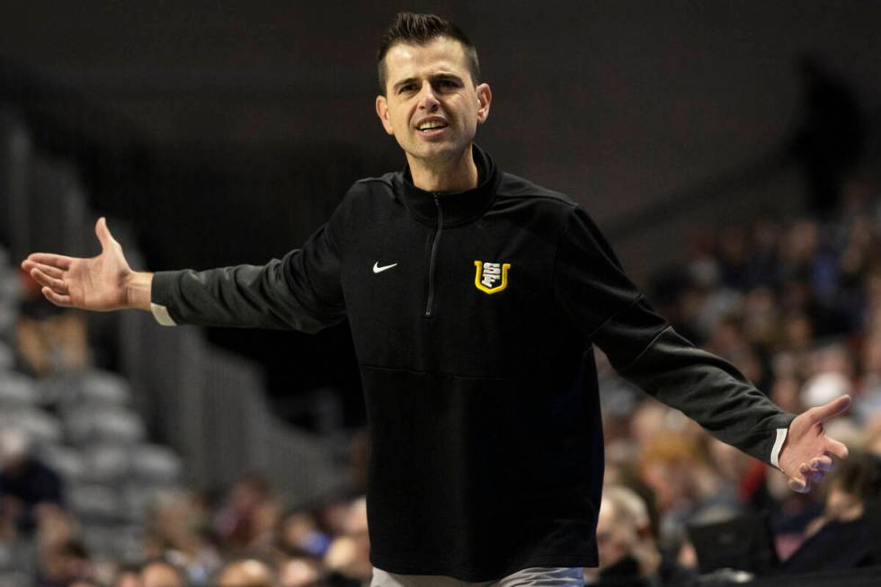 San Francisco Dons head coach Todd Golden coaches his team in the first half of the West Coast ...