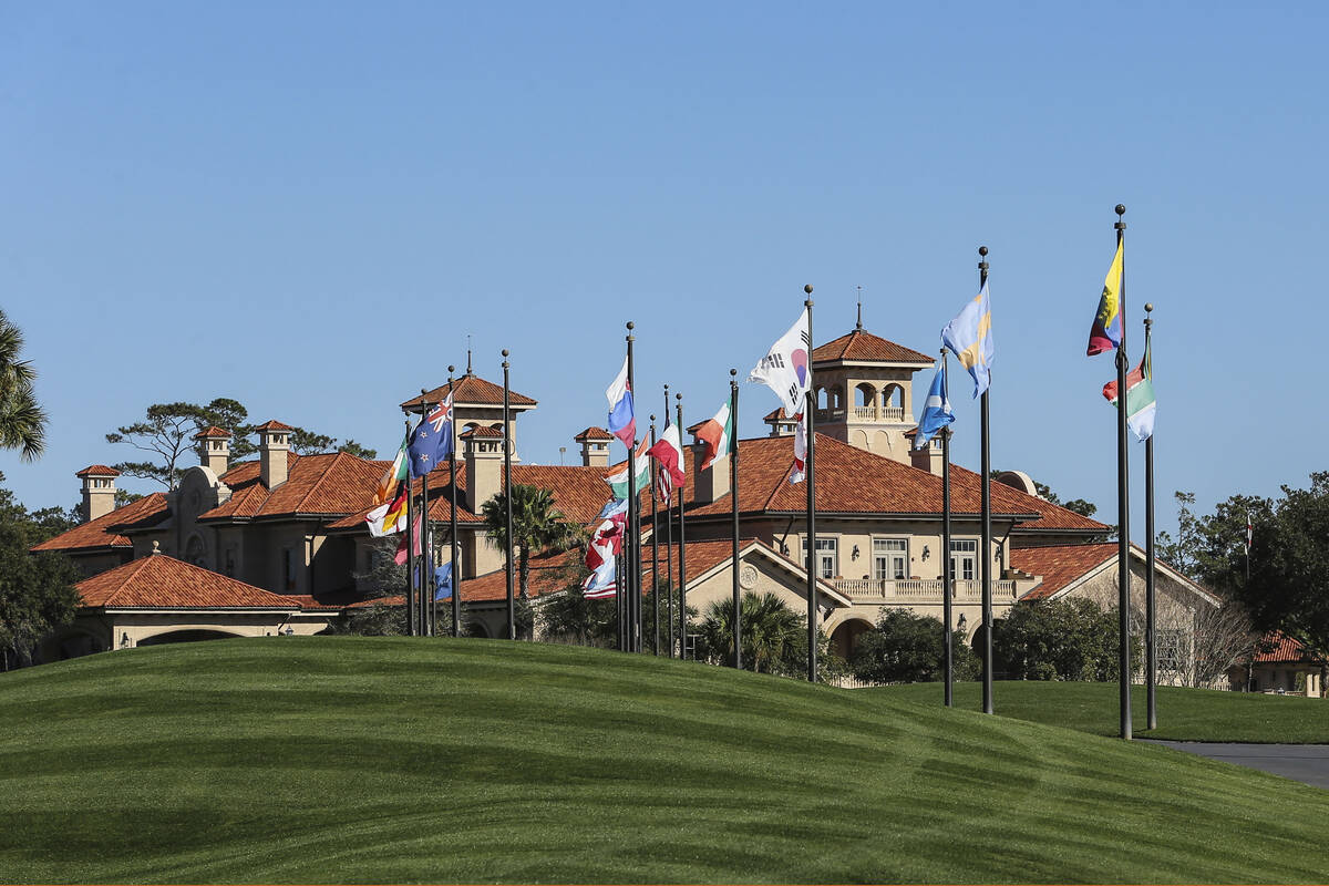 The clubhouse at TPC Sawgrass during the first round of an NCAA golf tournament on Monday, Feb. ...