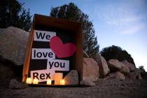 A memorial begins to form at the scene where teenager Rex Patchett was killed by a motorist whi ...