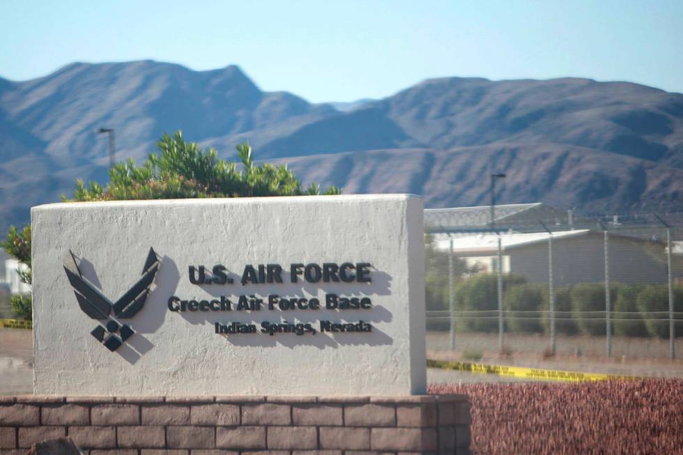 Creech Air Force Base in Indian Springs. (Las Vegas Review-Journal)