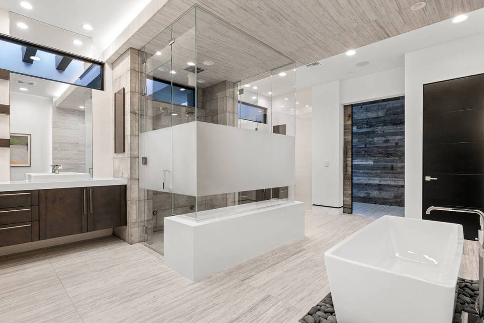 Master bath has large shower. (Ivan Sher Group)