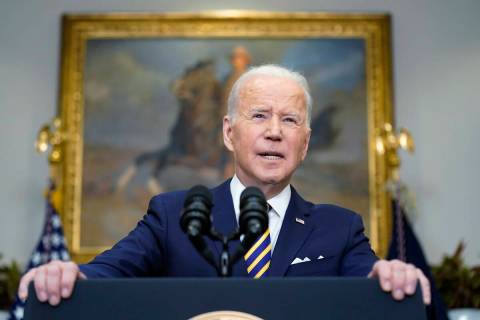 President Joe Biden announces a ban on Russian oil imports, toughening the toll on Russia's eco ...