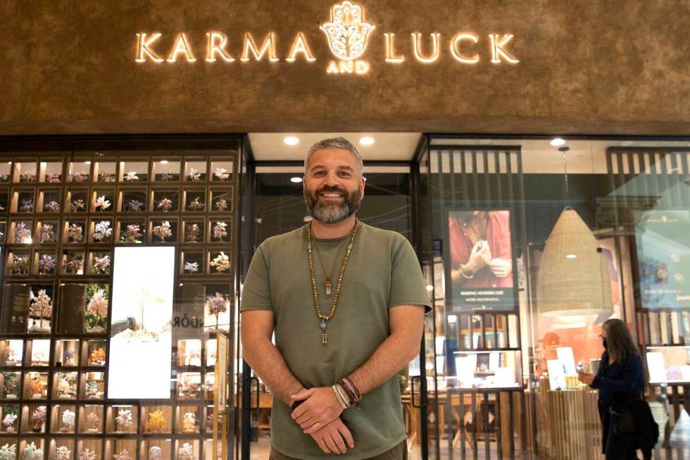 Vladi Bergman, founder and CEO of Karma and Luck poses for a photo outside of his retail store ...