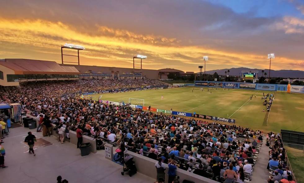 A view of Cashman Field, the home of the Las Vegas Lights, during a game. (LV Lights Communicat ...