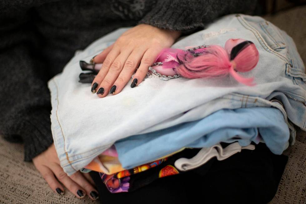 Mihaela Steyer holds the last clothing her late son, Louis, wore before he died of an accidenta ...