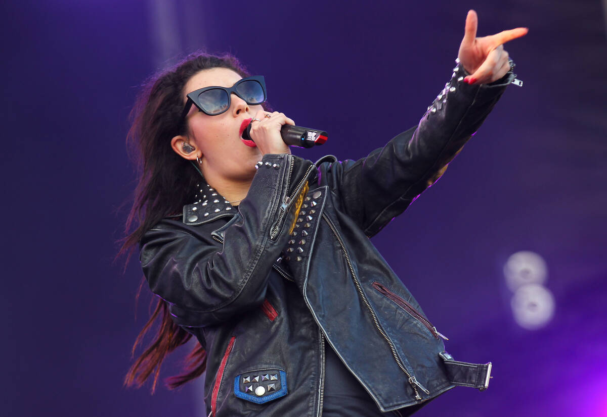Charlie XCX performs at the Mercedes-Benz Evolution stage during the Rock in Rio USA music fest ...