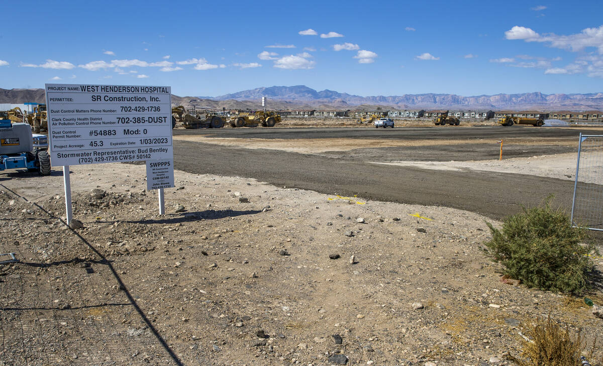 SR Construction, Inc. begins to move earth for the new West Henderson Hospital on Wednesday, Ma ...