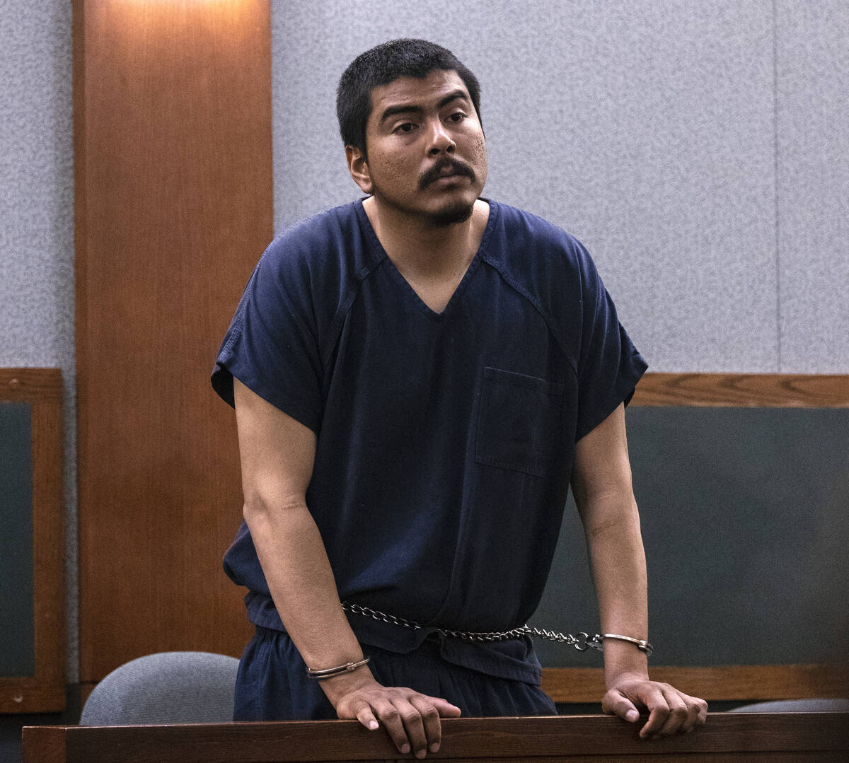 Hector Oswaldo Orellana appears in court at the Regional Justice Center on Wednesday, March 16, ...