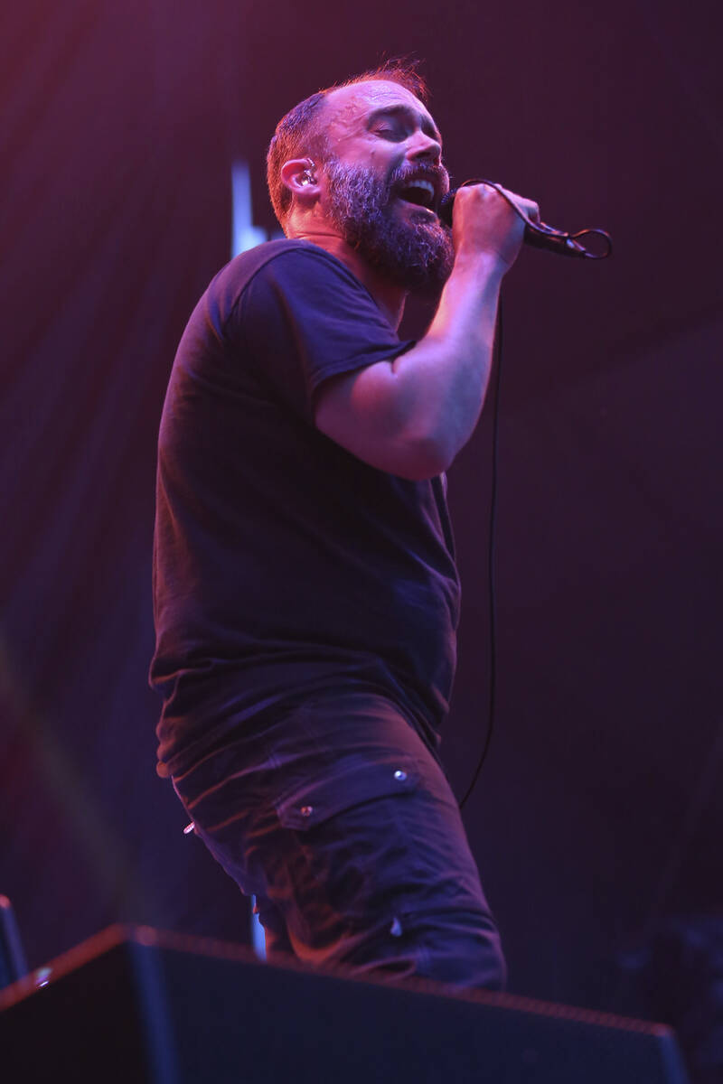 Artist Neil Fallon of Clutch performs on the Bud Light Stage at Beale Street Music Festival on ...