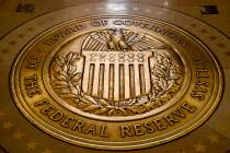 The seal of the Board of Governors of the United States Federal Reserve System. (AP Photo/Andre ...