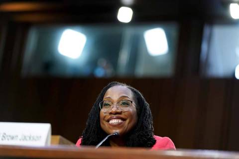 Supreme Court nominee Ketanji Brown Jackson testifies during her Senate Judiciary Committee con ...