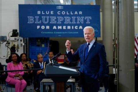 President Joe Biden delivers remarks on the economy at the Cuyahoga Community College Metropoli ...