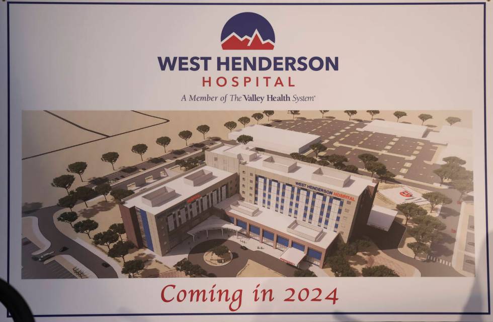 A rendering of West Henderson Hospital is seen on Wednesday, March 23, 2022, in Henderson. (Cha ...