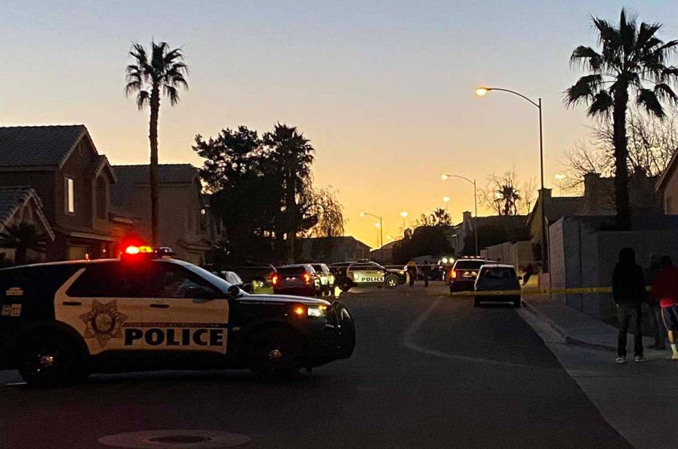 Las Vegas police are investigating a homicide in the 2900 block of Seasons Avenue. (Glenn Puit)