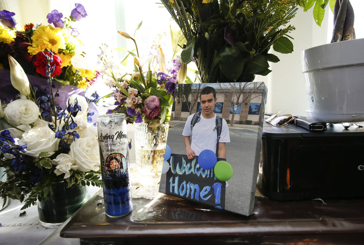 A picture in memory of Amaru Sinay, who died earlier this month, at the family’s home on Thur ...