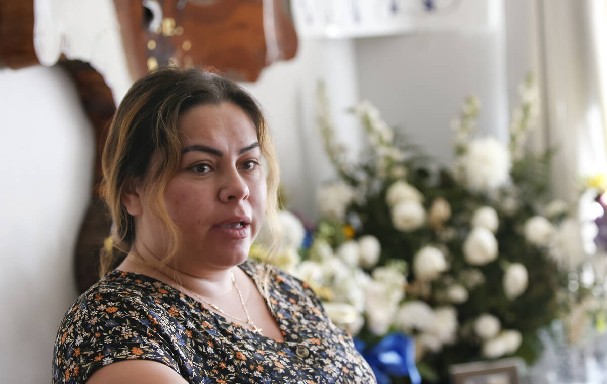 Vanessa Sinay talks about her son Amaru, who died earlier this month, at the family’s home on ...