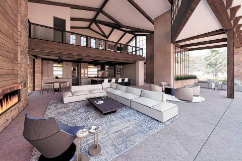 This artist's rendering shows what the Blue Heron show home in The Reserve at Red Rock Canyon w ...