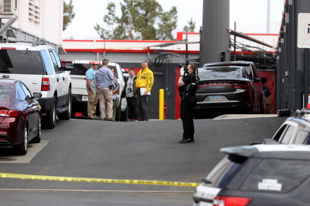 Las Vegas police investigate a “suspicious death” in a storage unite near Durango ...