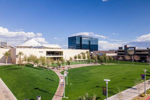 The Lawn at Downtown Summerlin recently received a conservation make-over in which fescue grass ...