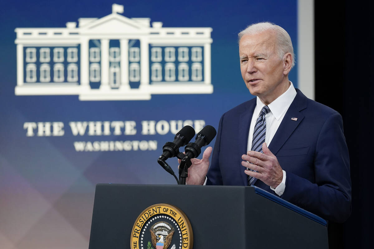 President Joe Biden speaks about his administration's plans to combat rising gas prices in the ...
