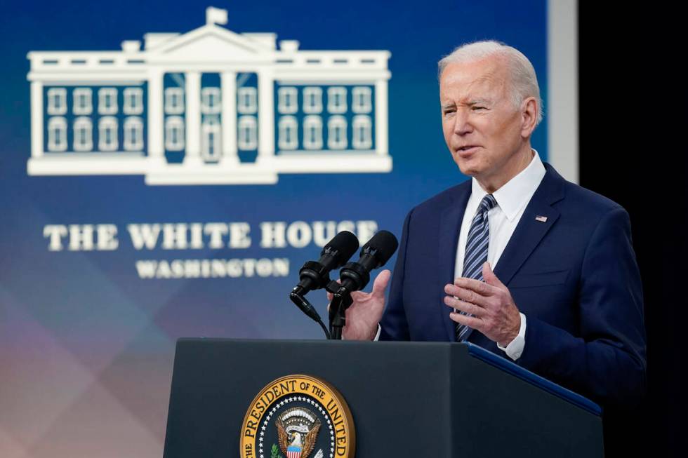 President Joe Biden speaks about his administration's plans to combat rising gas prices in the ...