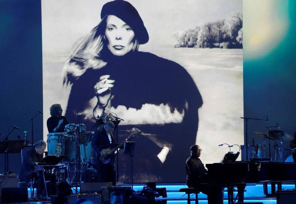 Herbie Hancock performs "Hejira" at the 31st annual MusiCares Person of the Year benefit gala h ...