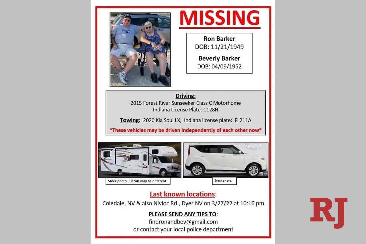The Nevada Highway Patrol has issued a Silver Alert for an Indiana couple that disappeared whil ...